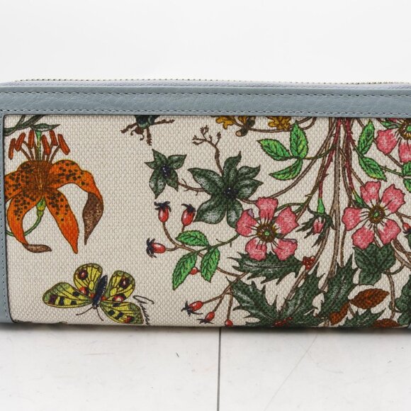 Gucci Flora Print Canvas Continental Wallet - Picture 3 of 8